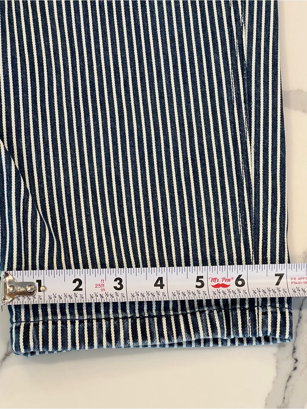 Levi's Navy and White Striped Work Relaxed Jeans - Picture 2 of 12